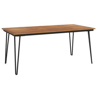 vidaXL Garden Table with Hairpin Legs 180x90x75 cm Solid Wood Acacia - Brown