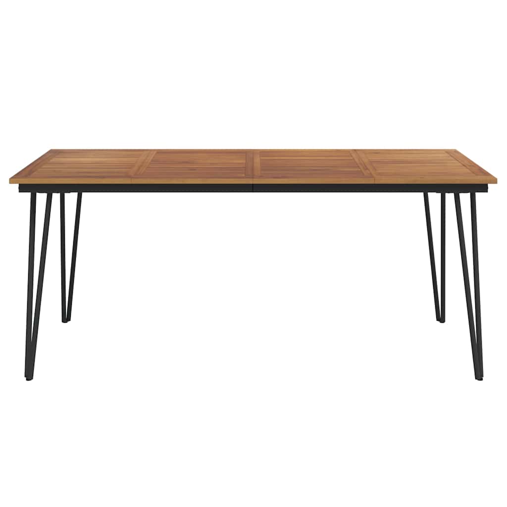 vidaXL Garden Table with Hairpin Legs 180x90x75 cm Solid Wood Acacia - Brown