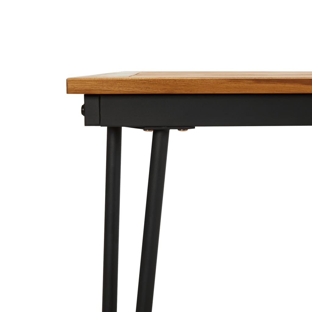 vidaXL Garden Table with Hairpin Legs 200x90x75 cm Solid Wood Acacia - Brown