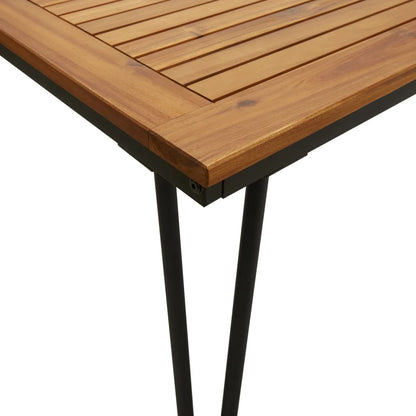 vidaXL Garden Table with Hairpin Legs 200x90x75 cm Solid Wood Acacia - Brown