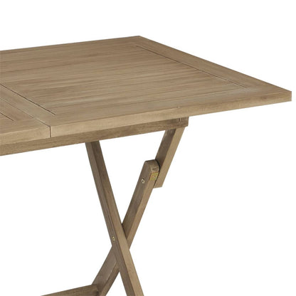 vidaXL Folding Garden Table Grey 120x70x75 cm Solid Wood Teak - Brown