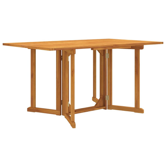 vidaXL Folding Butterfly Garden Table 150x90x75 cm Solid Wood Teak - Brown
