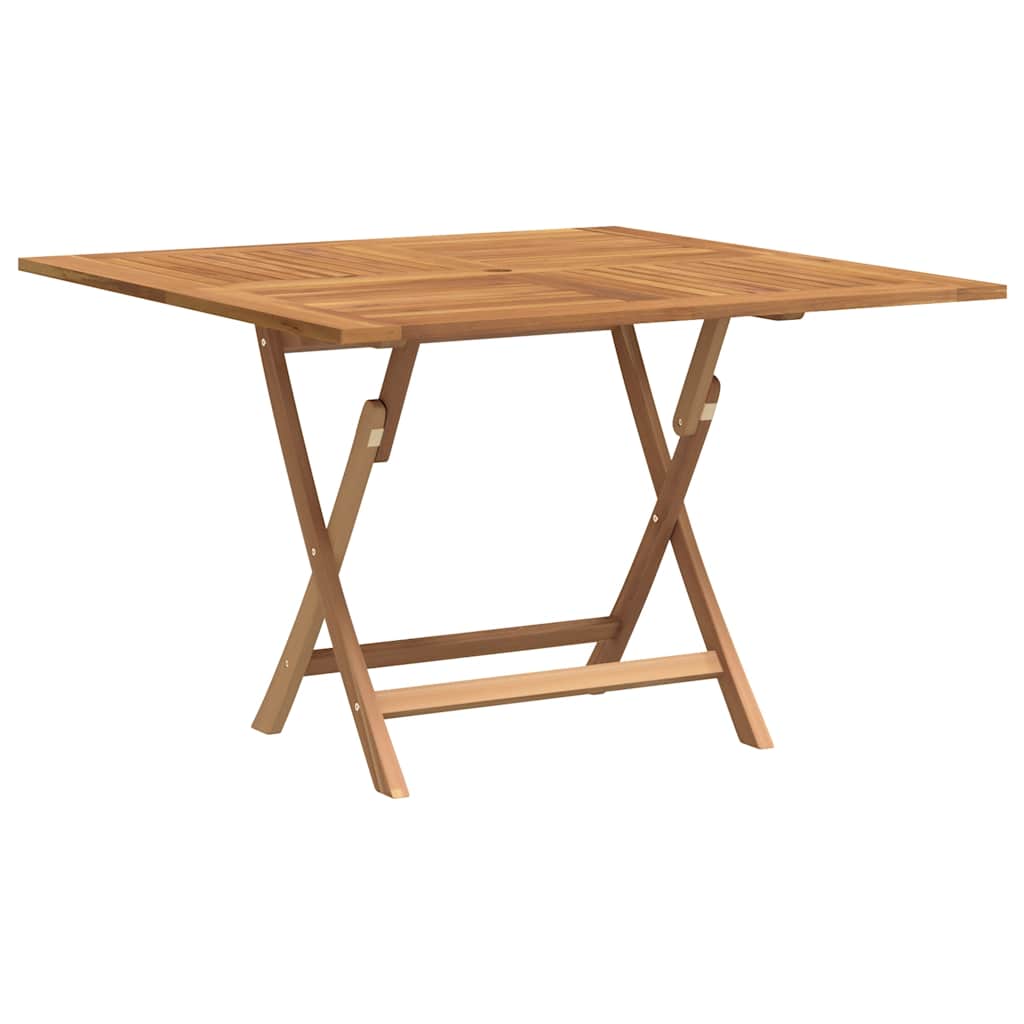 vidaXL Folding Garden Table 110x110x75 cm Solid Wood Teak - Brown