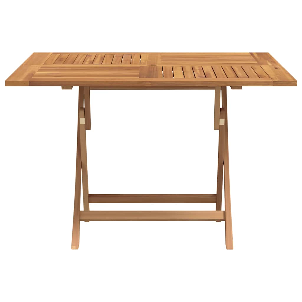 vidaXL Folding Garden Table 110x110x75 cm Solid Wood Teak - Brown