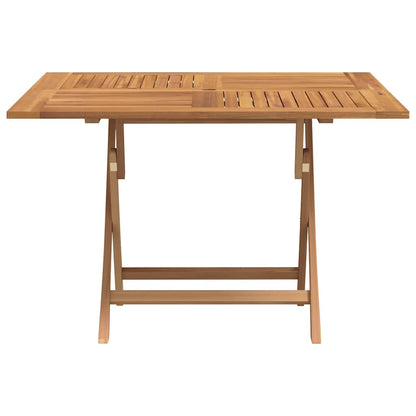 vidaXL Folding Garden Table 110x110x75 cm Solid Wood Teak - Brown