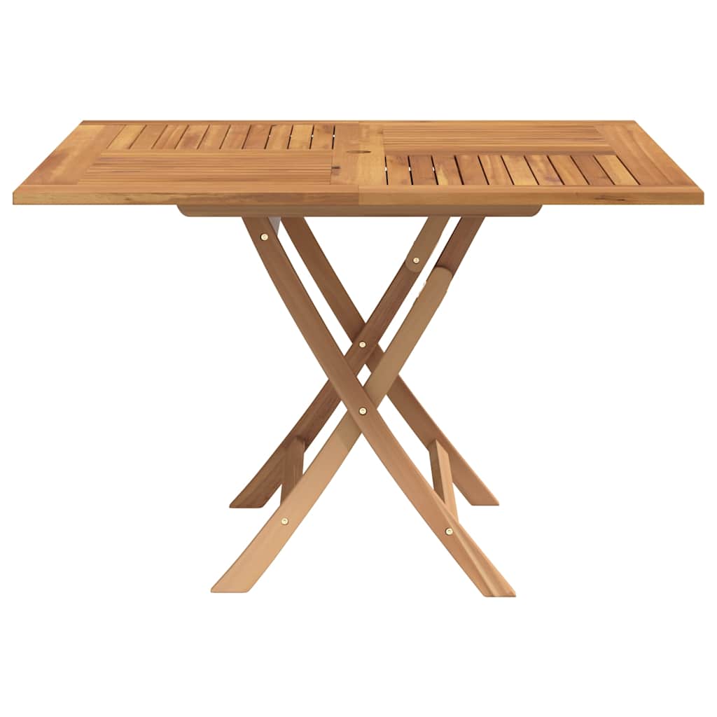 vidaXL Folding Garden Table 110x110x75 cm Solid Wood Teak - Brown