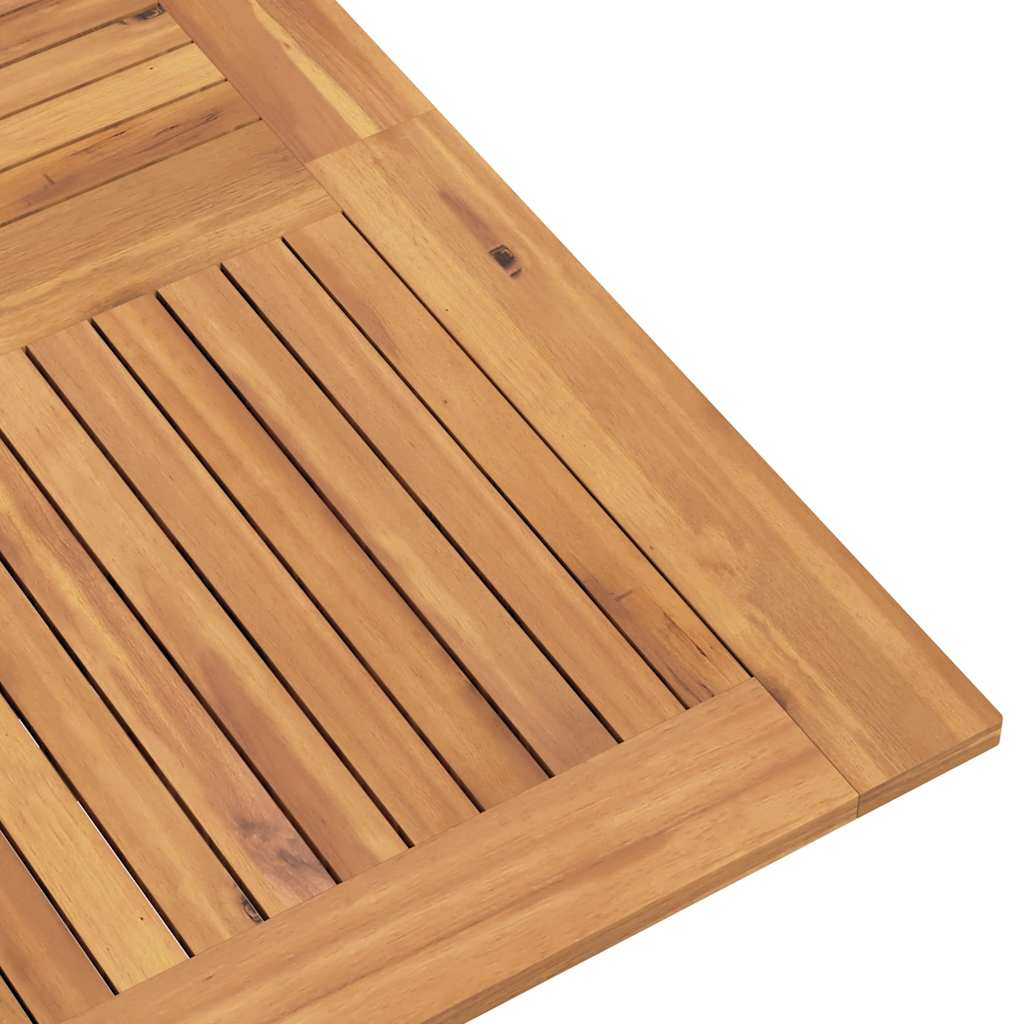 vidaXL Folding Garden Table 110x110x75 cm Solid Wood Teak - Brown