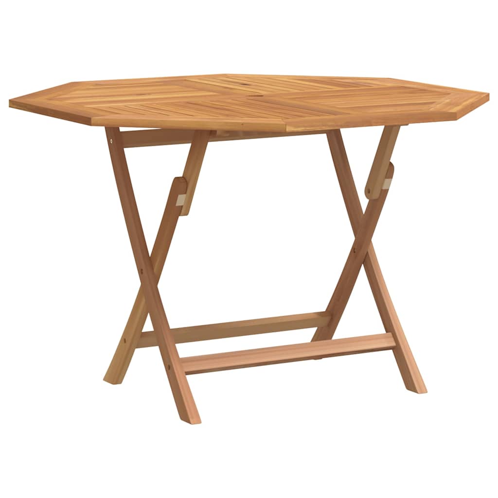 vidaXL Folding Garden Table 110x110x75 cm Solid Wood Teak - Brown - 25140