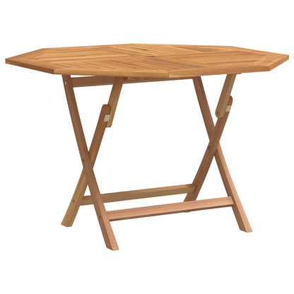 vidaXL Folding Garden Table 110x110x75 cm Solid Wood Teak - Brown - 25140