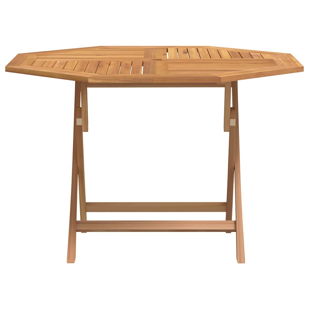 vidaXL Folding Garden Table 110x110x75 cm Solid Wood Teak - Brown - 25140