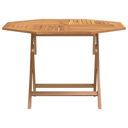 vidaXL Folding Garden Table 110x110x75 cm Solid Wood Teak - Brown - 25140
