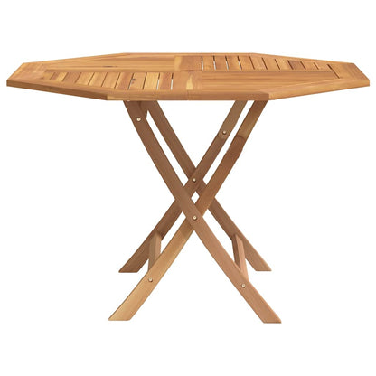 vidaXL Folding Garden Table 110x110x75 cm Solid Wood Teak - Brown - 25140