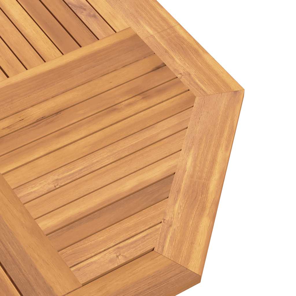 vidaXL Folding Garden Table 110x110x75 cm Solid Wood Teak - Brown - 25140