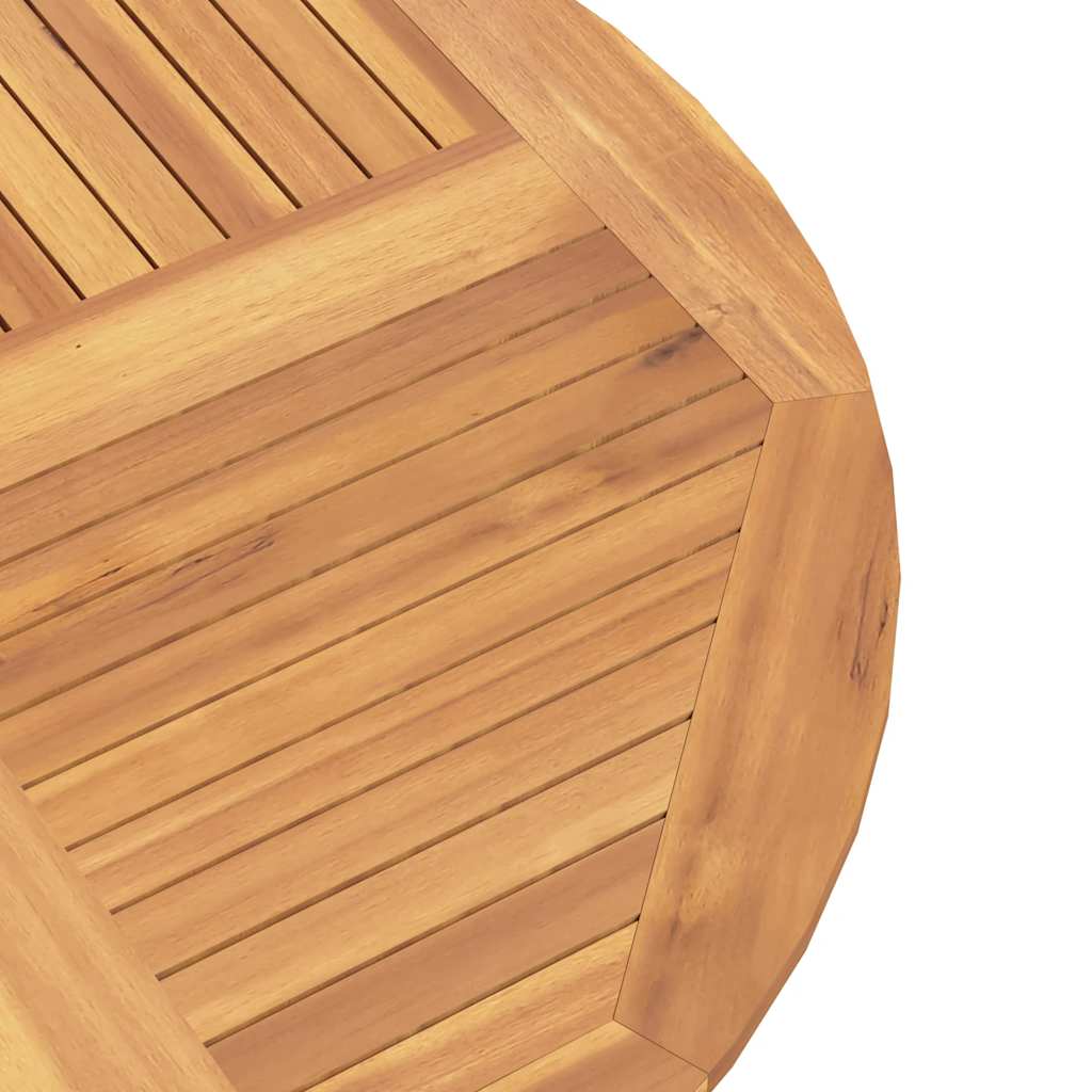 vidaXL Folding Garden Table Ø 110x75 cm Solid Wood Teak - Brown