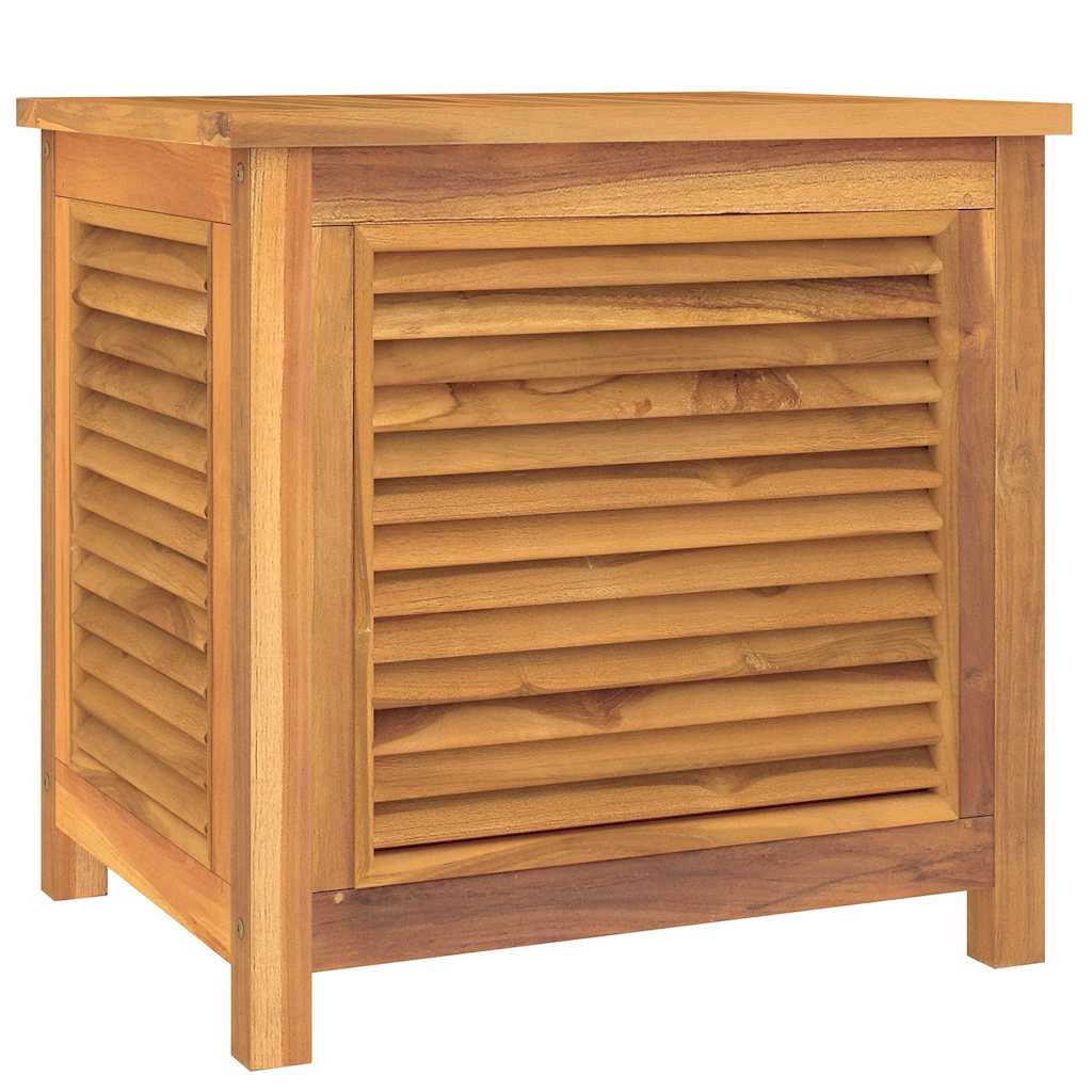 vidaXL Garden Storage Box with Bag 60x50x58 cm Solid Wood Teak - Brown