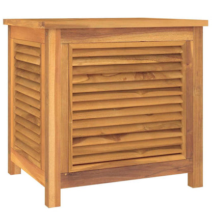 vidaXL Garden Storage Box with Bag 60x50x58 cm Solid Wood Teak - Brown