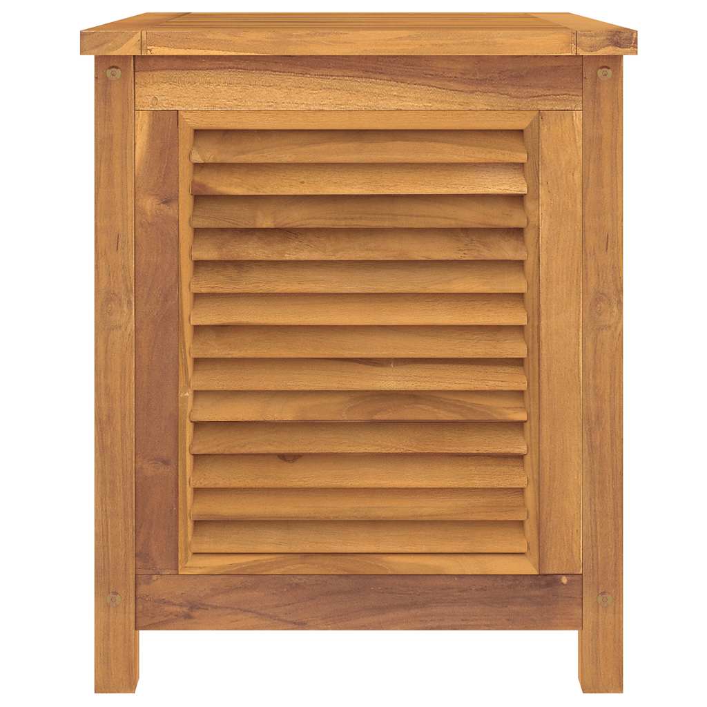 vidaXL Garden Storage Box with Bag 60x50x58 cm Solid Wood Teak - Brown