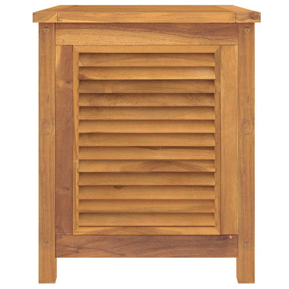 vidaXL Garden Storage Box with Bag 60x50x58 cm Solid Wood Teak - Brown