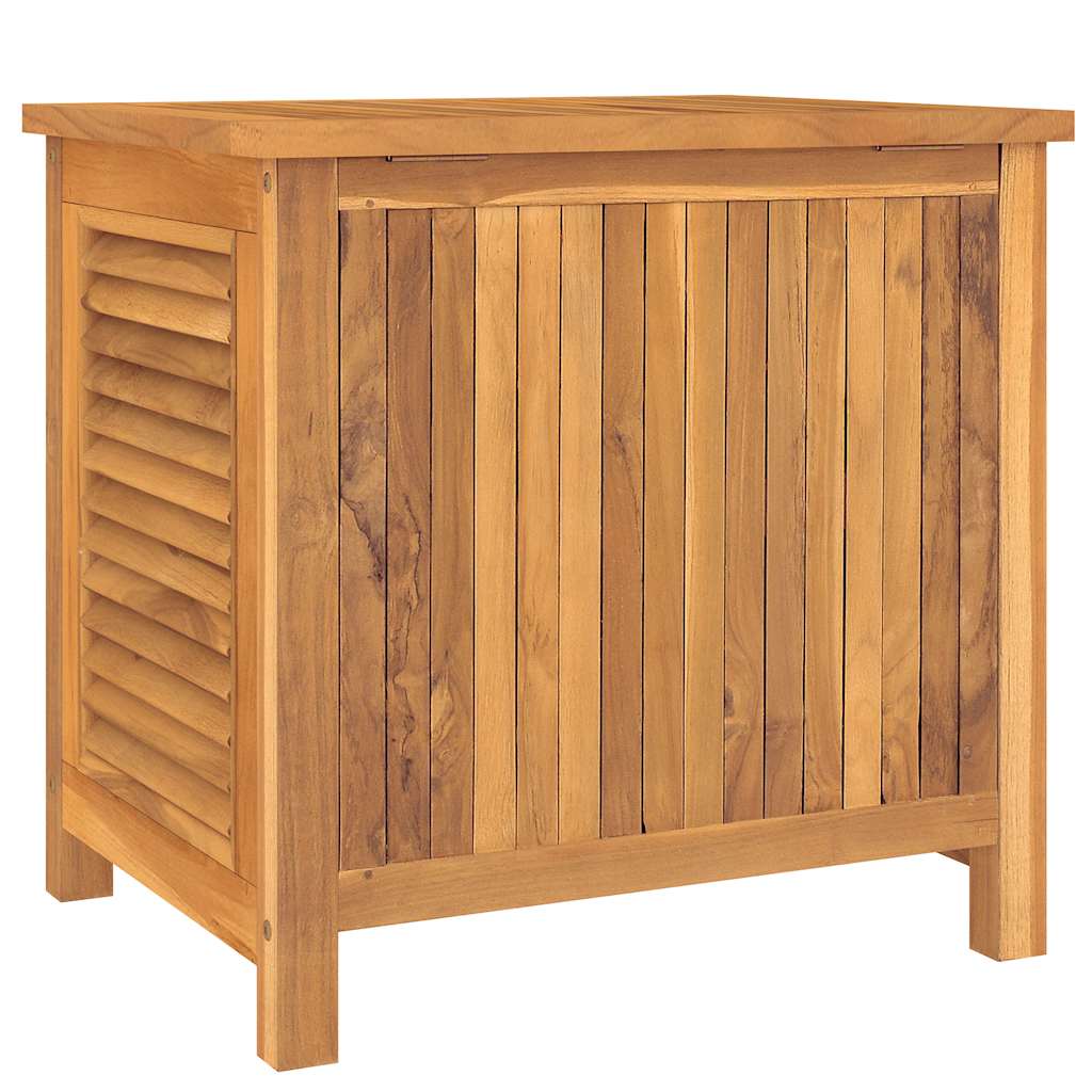 vidaXL Garden Storage Box with Bag 60x50x58 cm Solid Wood Teak - Brown