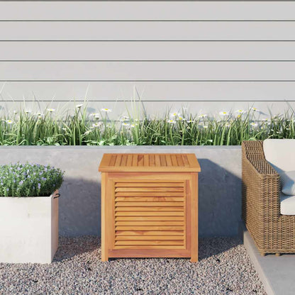 vidaXL Garden Storage Box with Bag 60x50x58 cm Solid Wood Teak - Brown