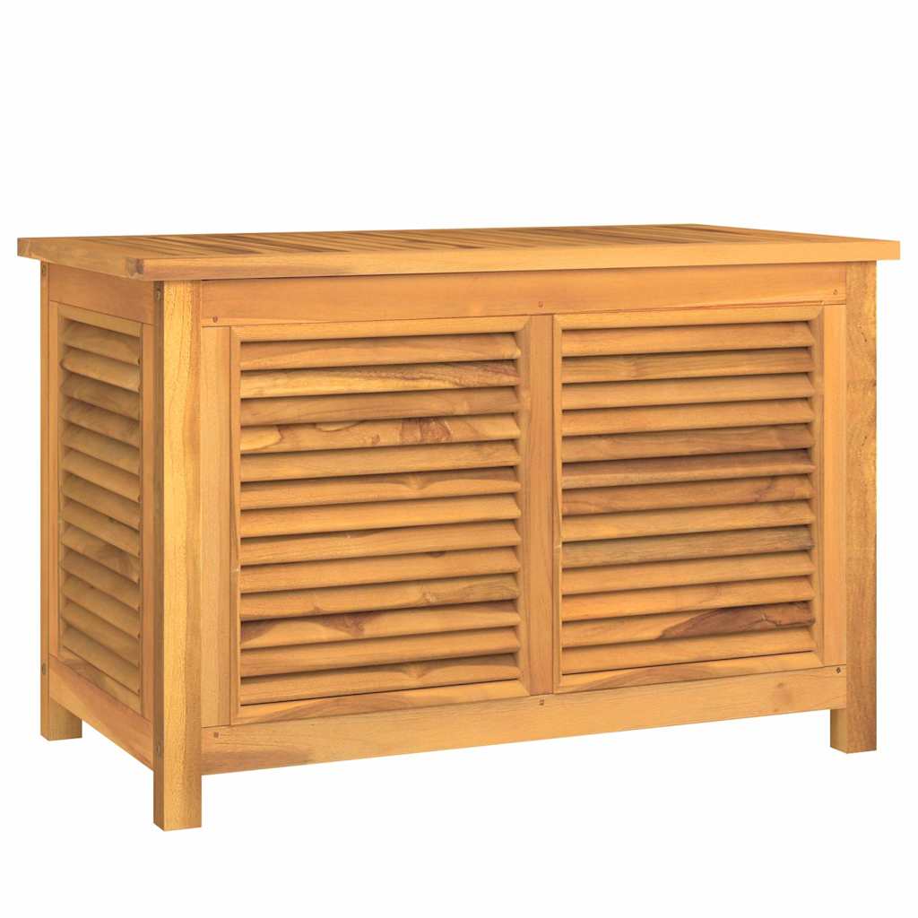 vidaXL Garden Storage Box with Bag 90x50x58 cm Solid Wood Teak - Brown