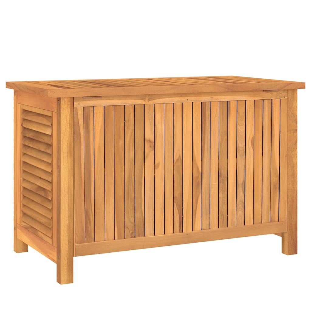 vidaXL Garden Storage Box with Bag 90x50x58 cm Solid Wood Teak - Brown