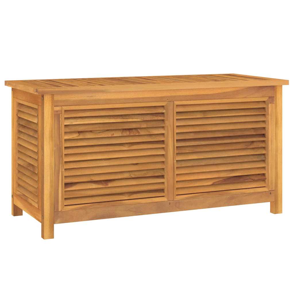 vidaXL Garden Storage Box with Bag 114x50x58 cm Solid Wood Teak - Brown