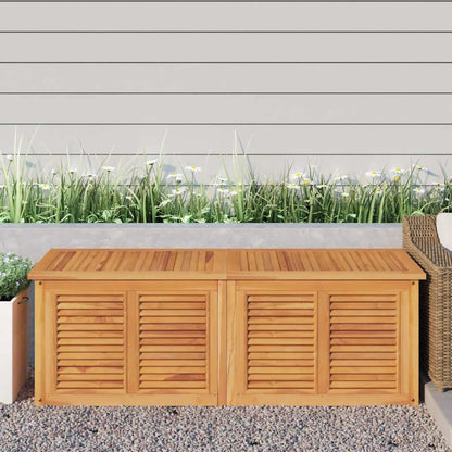 vidaXL Garden Storage Box with Bag 150x50x55 cm Solid Wood Teak - Brown