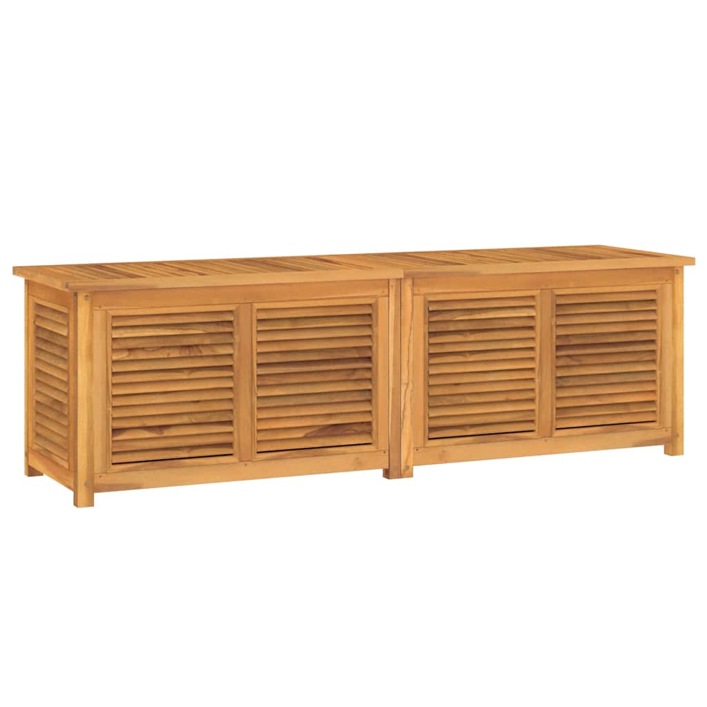 vidaXL Garden Storage Box with Bag 175x50x55 cm Solid Wood Teak - Brown