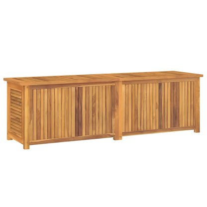 vidaXL Garden Storage Box with Bag 175x50x55 cm Solid Wood Teak - Brown