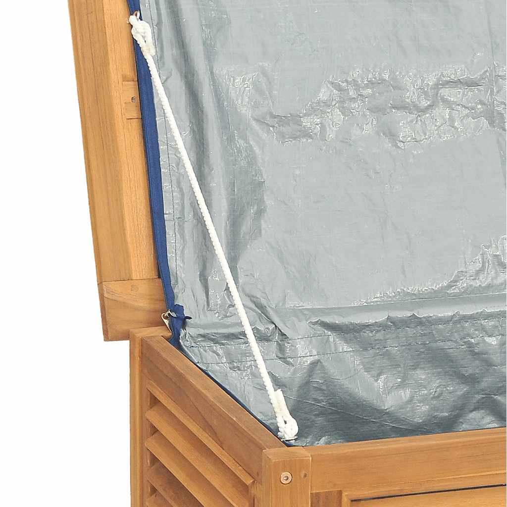 vidaXL Garden Storage Box with Bag 175x50x55 cm Solid Wood Teak - Brown
