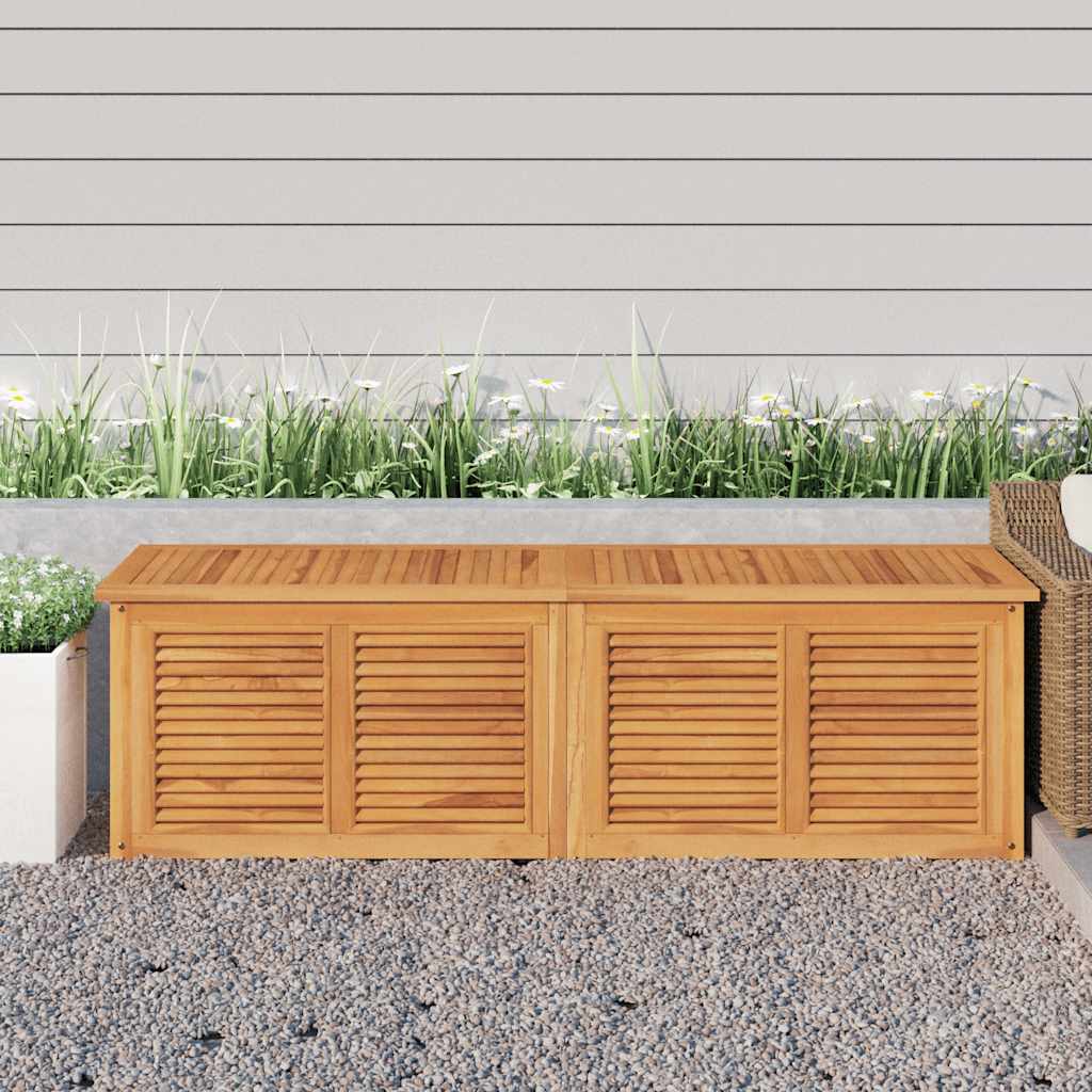vidaXL Garden Storage Box with Bag 175x50x55 cm Solid Wood Teak - Brown