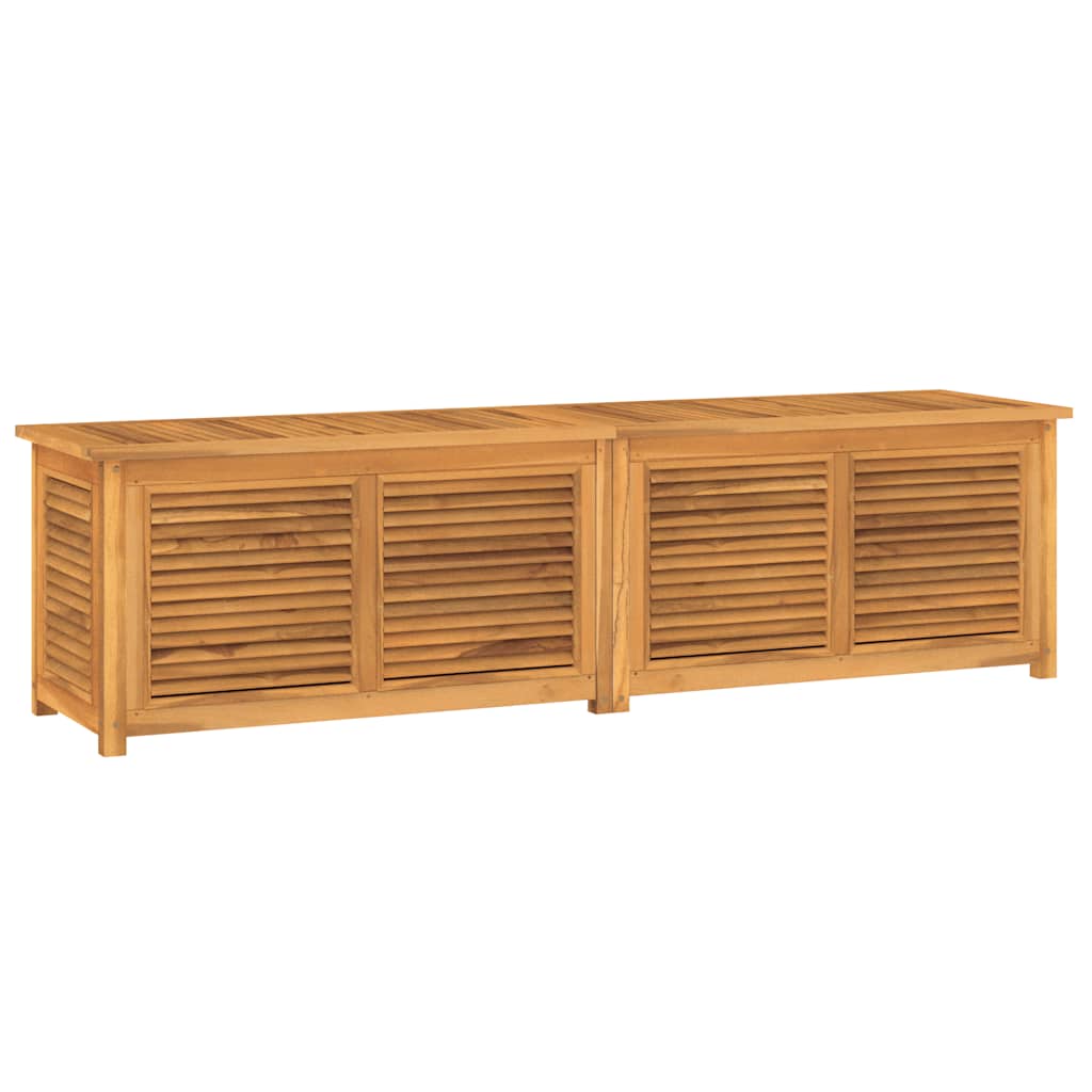 vidaXL Garden Storage Box with Bag 200x50x55 cm Solid Wood Teak - Brown