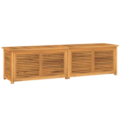 vidaXL Garden Storage Box with Bag 200x50x55 cm Solid Wood Teak - Brown