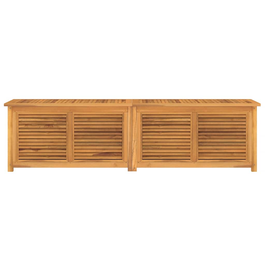 vidaXL Garden Storage Box with Bag 200x50x55 cm Solid Wood Teak - Brown