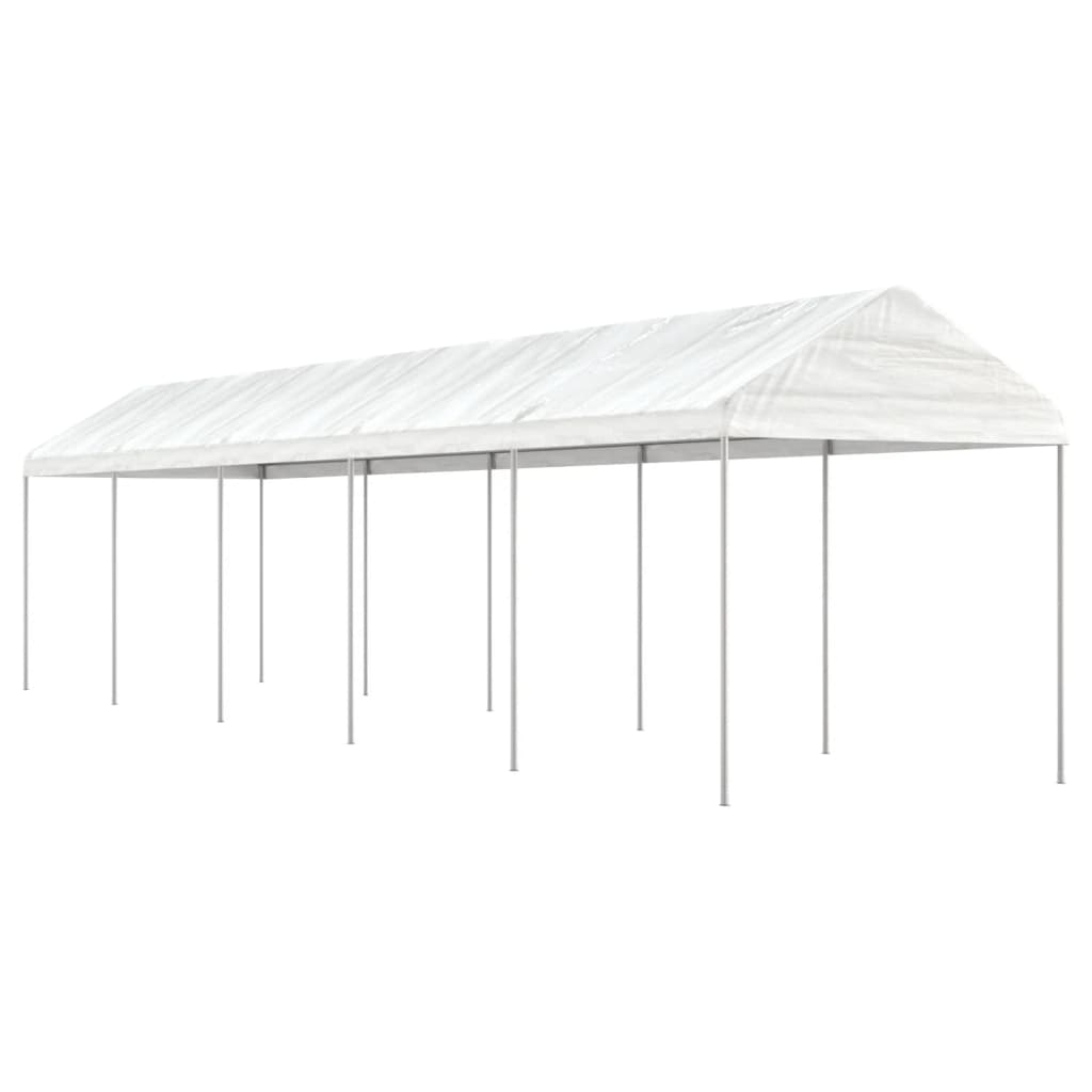 vidaXL Gazebo with Roof White 11.15x2.28x2.69 m Polyethylene