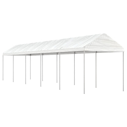vidaXL Gazebo with Roof White 11.15x2.28x2.69 m Polyethylene