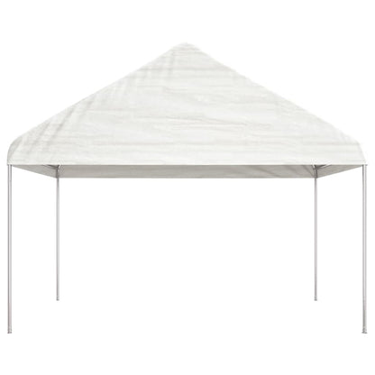 vidaXL Gazebo with Roof White 4.46x4.08x3.22 m Polyethylene