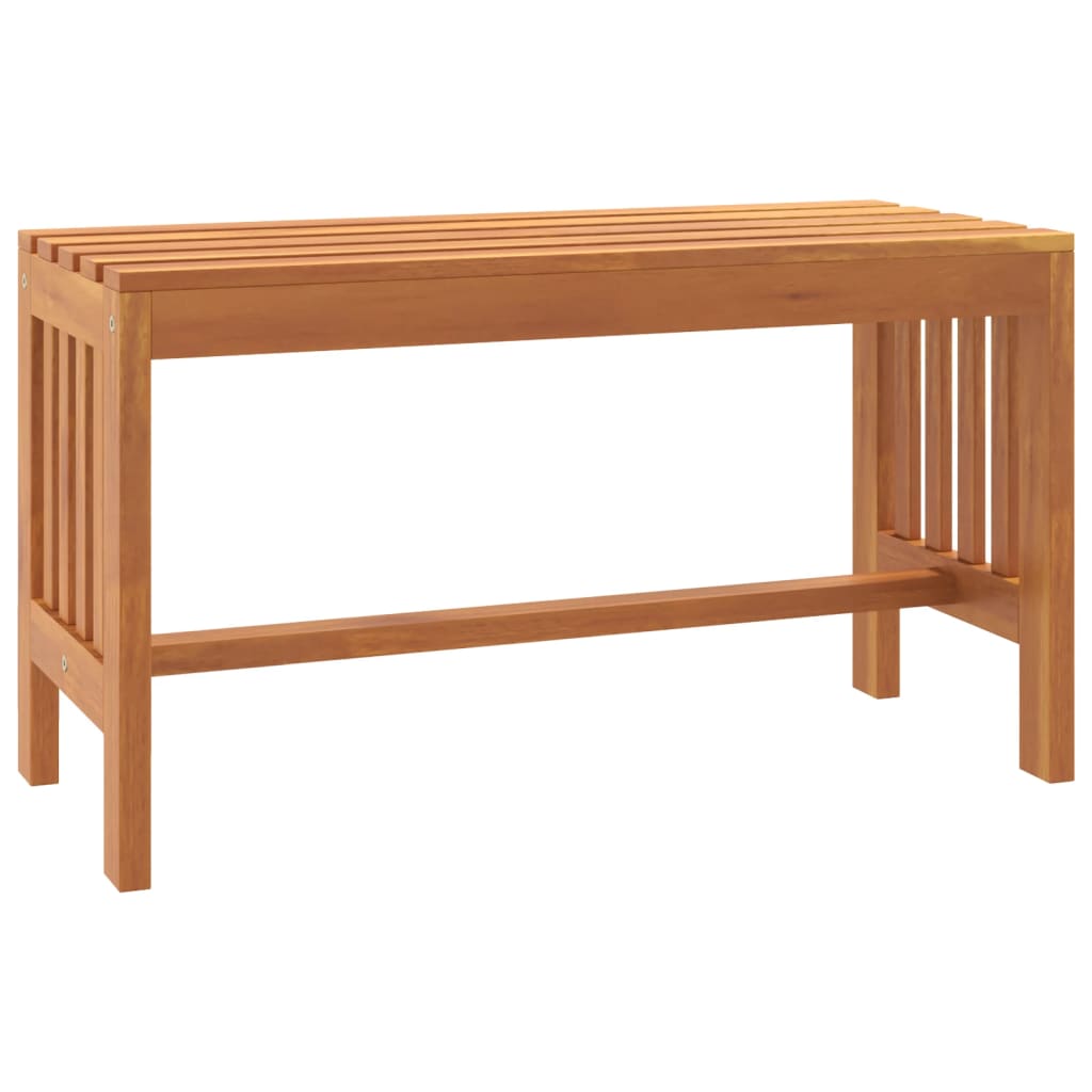 vidaXL Garden Bench 80 cm Solid Wood Eucalyptus - Brown - 80 x 35 x 45 cm