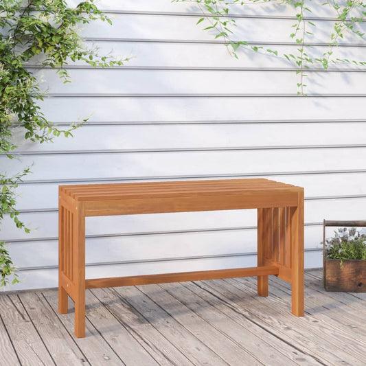 vidaXL Garden Bench 80 cm Solid Wood Eucalyptus - Brown - 80 x 35 x 45 cm