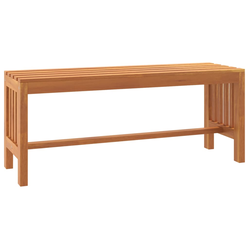 vidaXL Garden Bench 110 cm Solid Wood Eucalyptus - Brown - 110 x 35 x 45 cm