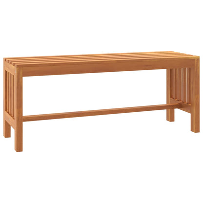 vidaXL Garden Bench 110 cm Solid Wood Eucalyptus - Brown - 110 x 35 x 45 cm