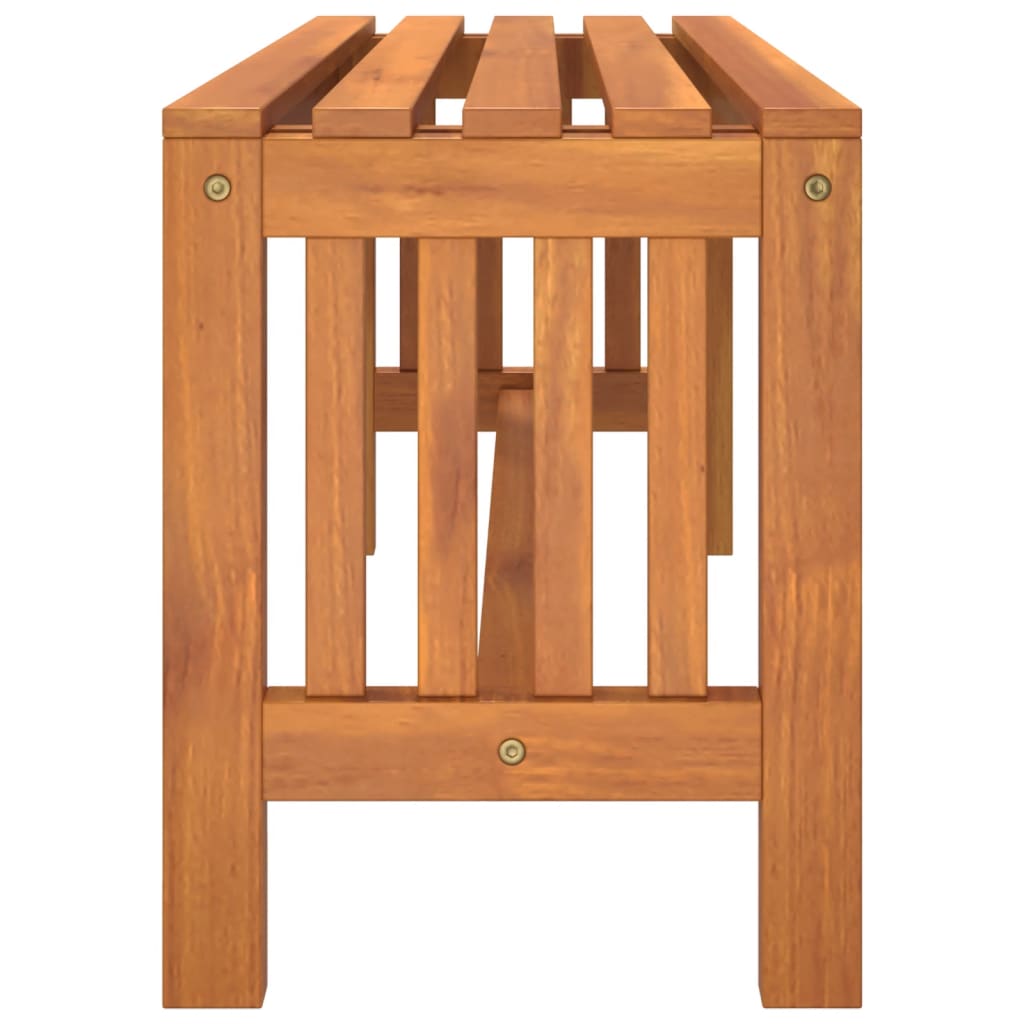 vidaXL Garden Bench 110 cm Solid Wood Eucalyptus - Brown - 110 x 35 x 45 cm