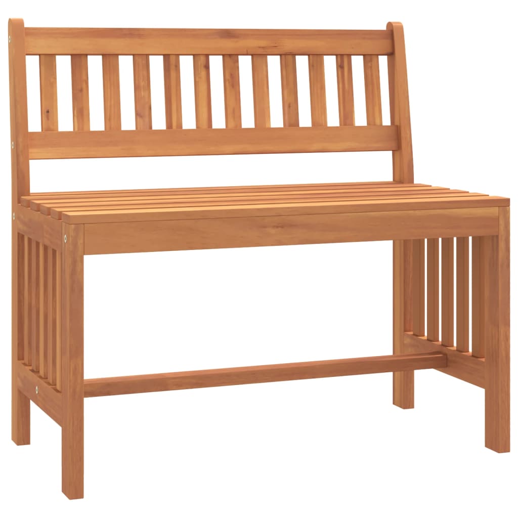 vidaXL Garden Bench 80 cm Solid Wood Eucalyptus - Brown - 80 x 45 x 77 cm