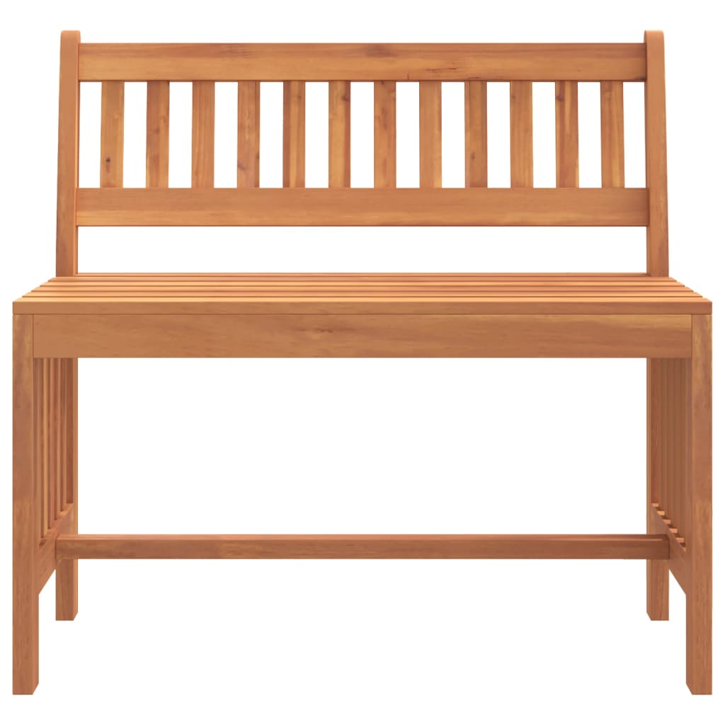 vidaXL Garden Bench 80 cm Solid Wood Eucalyptus - Brown - 80 x 45 x 77 cm