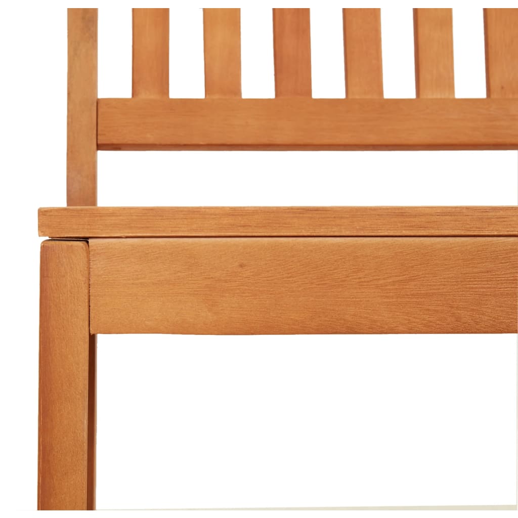 vidaXL Garden Bench 80 cm Solid Wood Eucalyptus - Brown - 80 x 45 x 77 cm