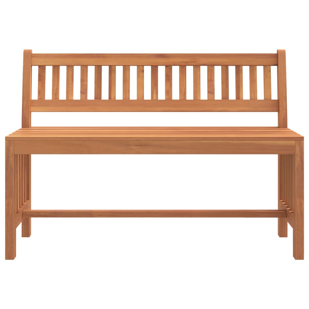 vidaXL Garden Bench 110 cm Solid Wood Eucalyptus - Brown - 110 x 45 x 77 cm