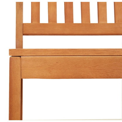 vidaXL Garden Bench 110 cm Solid Wood Eucalyptus - Brown - 110 x 45 x 77 cm