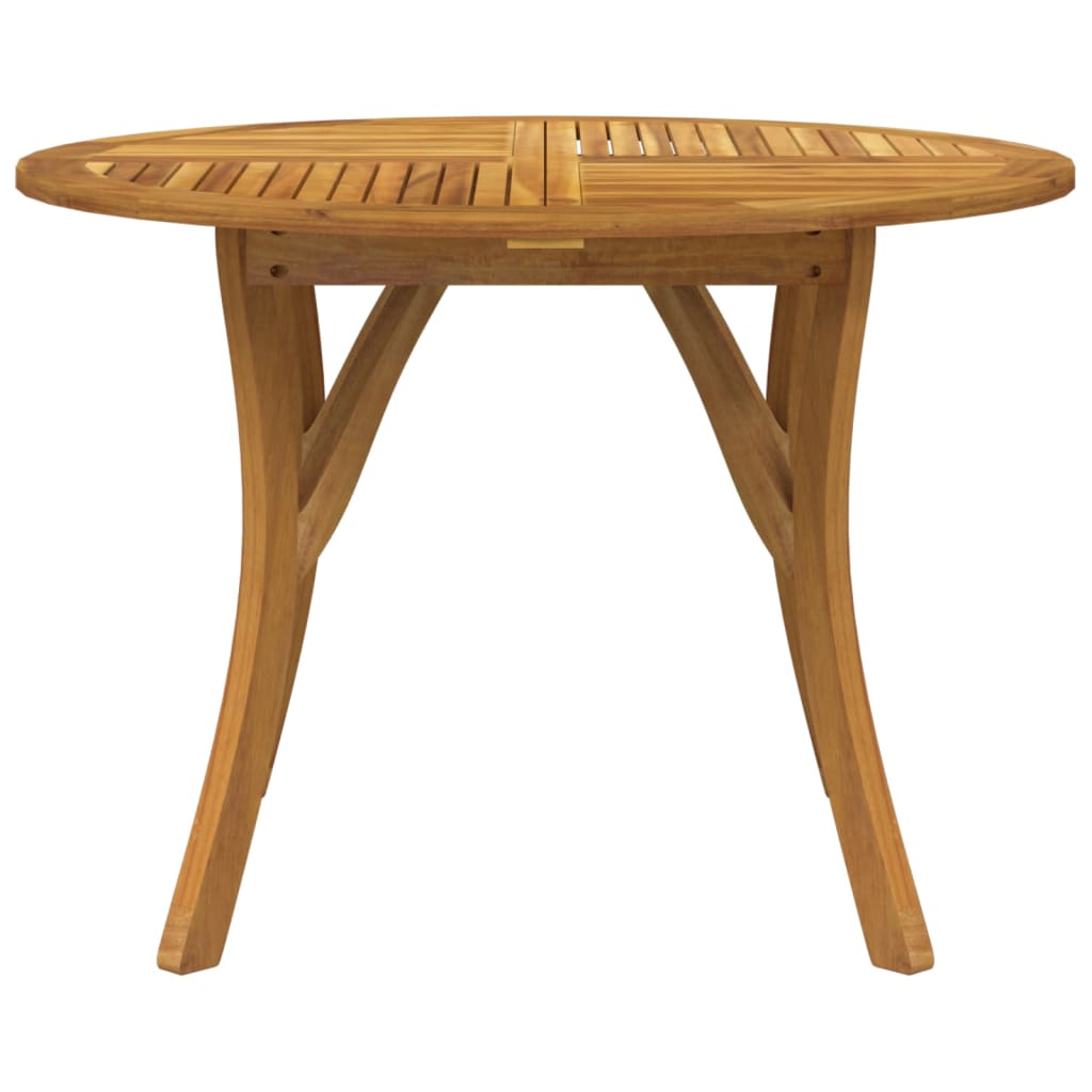 vidaXL Garden Table Ø 110 cm Solid Wood Acacia - Brown - 110 x 110 x 75 cm
