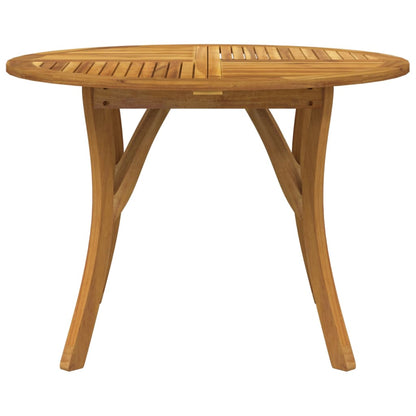 vidaXL Garden Table Ø 110 cm Solid Wood Acacia - Brown - 110 x 110 x 75 cm